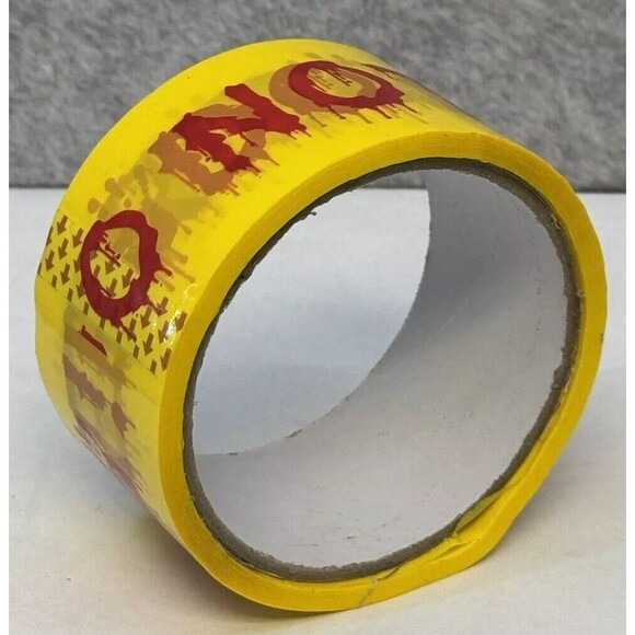 Lot of 2 Rolls Halloween Bloody Do Not Enter Decor Yellow Caution Tape - Picture 4 of 12